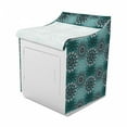 thumbnail image 2 of Mandala Washer Cover, Hippie Oriental Abstract Motifs Traditional Round Spring Inspired Design, Washroom Decor with Dust Protection, 29" x 28" x 40", Taupe Black Turquoise, by Ambesonne, 2 of 3