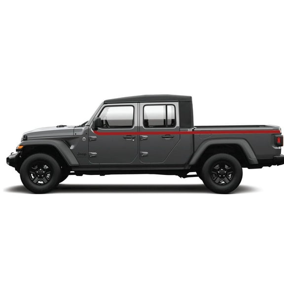 x2 Upper Body Side Stripe Kit Vinyl Decals Compatible with and Fits Jeep Gladiator JT 2020-2023 - Set of Two