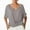 W-Grey, variant on Adeawade Womens T Shirts Short Sleeve Solid Color Tops V Neck Classic Tee Daily Wear L Rd2