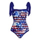 thumbnail image 3 of MKLEKYY Trajes De Baño Dama Women Fashion Independence Day Flag Print Two Piece Swimsuit Set Sexy Swimsuit, 3 of 4