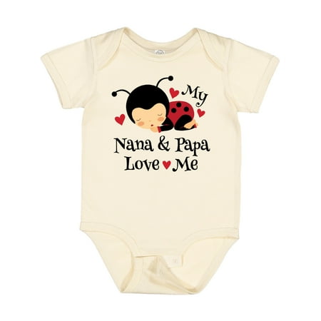 

Inktastic Nana and Papa Love Me Baby Outfit Gift Baby Boy or Baby Girl Bodysuit