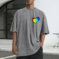 thumbnail image 2 of RKSTN Valentine's Day T Shirts for Man Oversized Crewneck Cotton Valentine Print Short Sleeves Shirts Tops Mens Casual Round Neck Sports Washed Distressed T-Shirts Loose Fits Comfy Soft Tee Shirts, 2 of 6