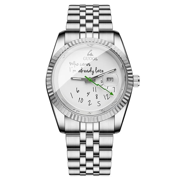 Men's Classic Design Analog Quartz Watches Fashion Business Watch Stainless Steel Waterproof Date Casual Wrist Watch for Men