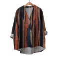 thumbnail image 3 of yunLCZ Womens Long Sleeve Shirts Cotton Linen Shirts For Women 2025 V Neck Long Sleeve Tops Summer Trendy Blouses Casual Loose Tunic Tops Womens Long Sleeve Shirts, 3 of 3