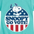 thumbnail image 3 of Peanuts - Snoopy Go Vote - Toddler & Youth Girls Short Sleeve Graphic T-Shirt, 3 of 6