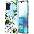 thumbnail image 1 of Galaxy S20 Case, Floral Magnolia Flower Pattern Clear Design Transparent Plastic Hard Back Case with Soft TPU Bumper Protective Case Cover for Samsung Galaxy S20, 1 of 7