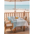 thumbnail image 3 of Rectangle Outdoor Tablecloth With Umbrella Hole And Zipper– Teal Coastal Beach Waterproof Patio Table Cover for Party, Picnic, Backyard, 60"x120" , Sea Water Ocean Waves, 3 of 8