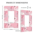 thumbnail image 3 of KLL Pink Flamingo Wall Plate,Gloss Finish,Standard Size 1 - 5" x 3", Polycarbonate Thermoplastic,Electric Receptacle Plug Covers, 3 of 6