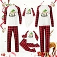 thumbnail image 5 of Mifsaly Family Christmas Pajama Sets 2025 Cute Xmas Santa 2 Piece Pjs Raglan Long Sleeve Pullover Sleepwear Crewneck Nightwear Plaid Sleep Pant with Pockets Holiday Festival Loungewear, 5 of 6