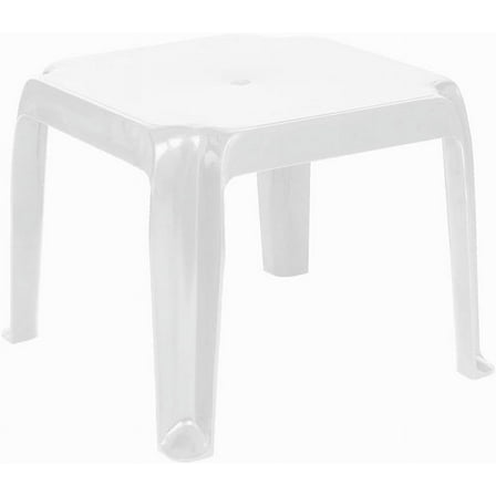 Compamia Sunray Square Resin Patio Side Table in White