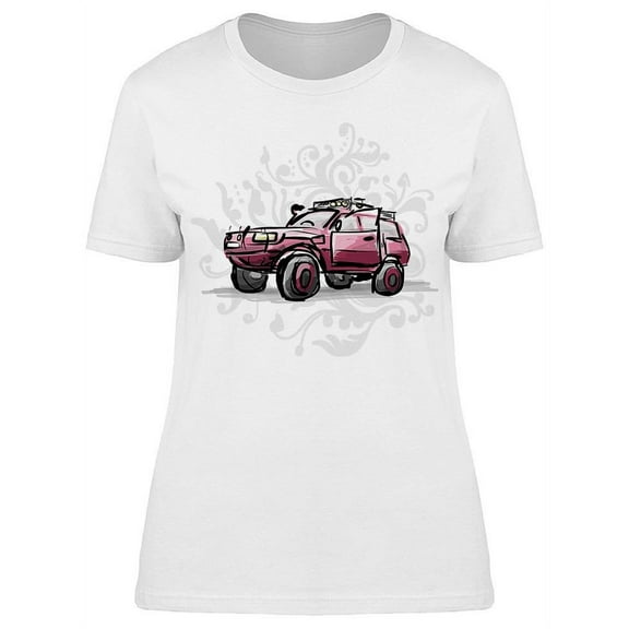 Pink Suv, Sketch T-Shirt Women -Image by Shutterstock, Female 3X-Large