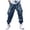 Blue, variant on Cargo Pants for Men Elastic Waist Drawstring Joggers Hiking Pants with Pockets Size L2