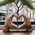 EISHOW Eternal Heart Heart Hands Sculpture Handmade Heart Sculpture