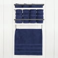 thumbnail image 2 of American Soft Linen Luxury Turkish Hand Towel Set, 100% Cotton 4 Piece Hand Face Towels for Bathroom and Kitchen, Navy Blue, 2 of 9
