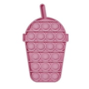 Canrulo Push Pop Bubble Fidget Toy Milk Tea Shape Stress Relief Sensory Toy