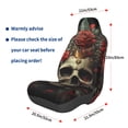 thumbnail image 3 of Fuzoiu Classical Rose Crown Skull Print Elastic Car Seat Covers, Seat Cover Protector,Universal Fit Interior Covers for Most Cars,Washable Seat Cover Non Slip for SUV,Sedan,Van, 3 of 5