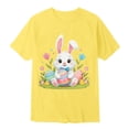 thumbnail image 4 of JAJAHO Easter Short Sleeve T Shirt For Boys Girls Holiday Celebration Graphic Tee Soft Casual Kids Crewneck Top Ages 1-13 Years Versatile Tops, 4 of 4