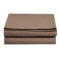 Elegant Comfort 2 Piece Flat Sheet Polyester Twin Gray 1500 Thread Count