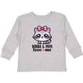 thumbnail image 3 of Inktastic Nonna and Papa Grandkids Raccoon Girls Long Sleeve Toddler T-Shirt, 3 of 5