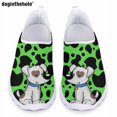 thumbnail image 1 of Zapatos planos ligeros y cómodos para mujer de Doginthehole, zapatos de enfermera blancos con dibujos de cachorros, zapatos de malla transpirables sin cordones para mujer, 1 of 5