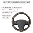 thumbnail image 2 of COEQINE Leopard Print Car Steering Wheel Cover Universal 15 Inch Anti-Slip Auto Steering Wheel Protector Car Accessories for Women Men, Black Brown, 2 of 7