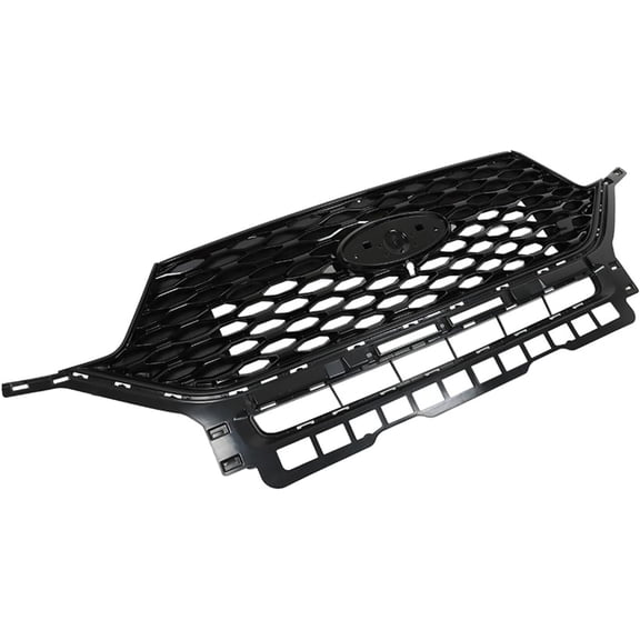 SHZAITOR Front Bumper Hood Grille Upper Glossy Black Frame Honeycomb Style Replacement for Explorer ST 2020-2022