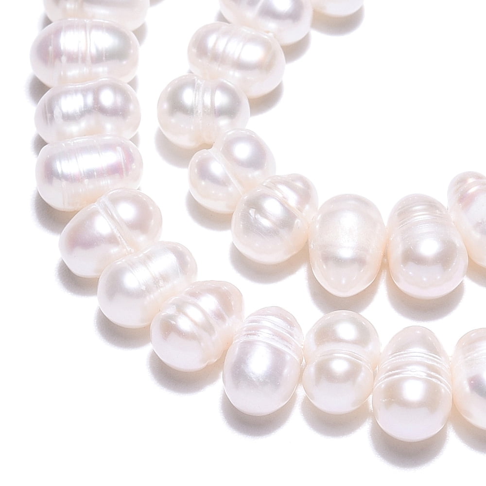 Natural Cultured Freshwater Pearl Beads Strands Potato Top Drilled Creamy White 5~5.5x5~5.5mm Hole: 0.8mm 76~77pcs/strand 14.17 inch(36cm)