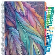 Essential Monthly & Weekly Planner 8.5" x 11" AY 2024-2025 (Pastel Peacock)
