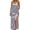 Gray, variant on Women's Sexy Backless Satin Maxi Dress V-Neck Sleeveless Side Slit Graduation Party Gown