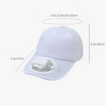 thumbnail image 4 of Gallickan USB Fan Hat, Rechargeable Baseball Cap Built-In Fan, Portable Neck Cooling for Men Women Summer Outdoor Travel, White, 4 of 6