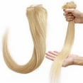 thumbnail image 5 of Benehair 100% Real Remy Human Hair Extensions Clip In 7 Pieces Full Head Invisible Soft Straight Women 8A Blonde Hair, 5 of 9