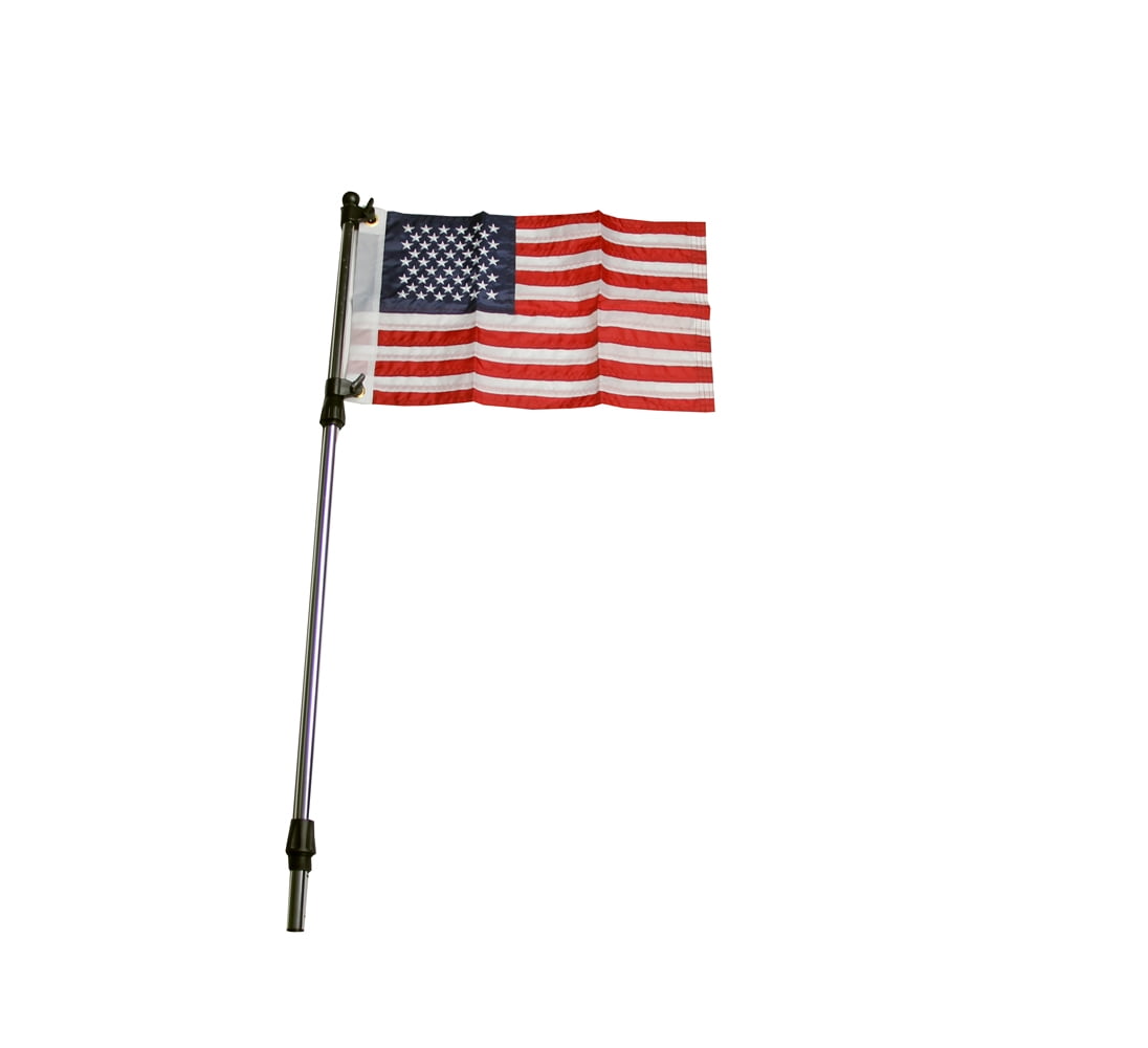 Pactrade Marine Boat Flag Pole Telescoping from 26" to 48" Aluminum 3/4