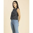 thumbnail image 3 of Moomaya Womens Printed Side-Buttoned Top, Sleeveless Round Neck Casual Top, 3 of 8