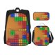 thumbnail image 1 of Fotbe Colorful Building Blocks A Set Escolar 3 en 1 para Niños - Mochila Duradera con Lonchera Aislante y Estuche para Lápices - Mochila Escolar para Niños y Niñas, 1 of 7