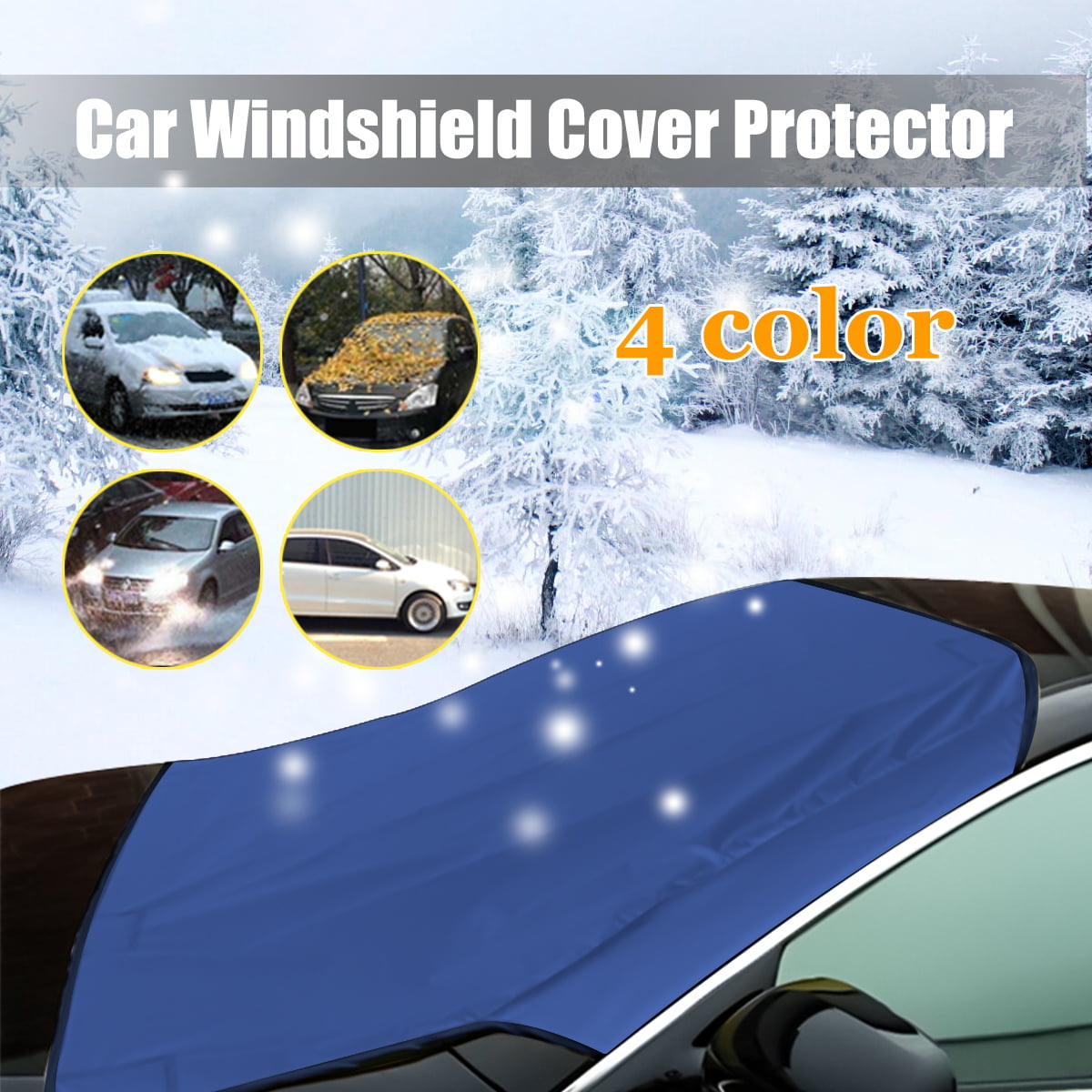 Ice & Winter Protection Magnetic Windscreen Cover BLACK Car Windsheild Frost 