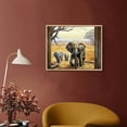thumbnail image 2 of Nawypu African Elephant Wall Art Nature Wild Animal Wall Decor Natural Landscape Canvas Print Elephants Family Painting Framed Modern Home Artwork Decorations For Bedroom Bathroom Office, 2 of 4