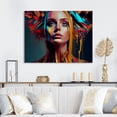thumbnail image 2 of Designart Vibrant Creative Woman Portrait II Canvas Wall Art, 2 of 5