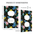 thumbnail image 3 of DouZhe 1-Gang Duplex Outlet Cover, Colourful Flowers Birds Forest Decorative Wall Plates, 3 of 7