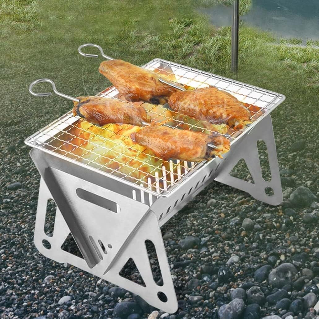 BBQ Grill Charcoal Barbecue Grill Fire Pit Folding Portable Grill BBQ Grill Portable Camping Fire Pit