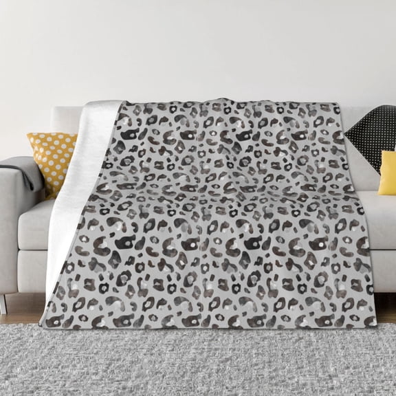 Rozeui Wild Animal Leopard Print for Flannel Blanket, Soft Fuzzy Plush King Blanket for Winter, Thick and Warm All-Season Bed Throw-40"x30"