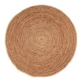 thumbnail image 2 of Chesterfield Farmhouse Hand Woven Reversible Braided Jute Area Rug, Natural and Dyed, 6' Round, Coffee, 2 of 5