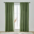 thumbnail image 4 of Better Homes & Gardens 100% Blackout Linen Blend Single Curtain, 50x95, Dark Cilantro, 4 of 9