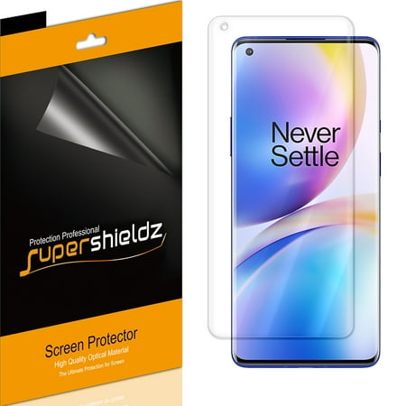 [2-Pack] Supershieldz for (OnePlus 8 Pro) Screen Protector, [Full Screen Coverage] Anti-Bubble High Definition (HD) Clear Shield