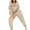 Beige, variant on Women Casual Loose Pants Long Sleeve Tops Hooded Set Athletic Suit Set S-135 Beige M