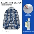 thumbnail image 5 of Cute Elephant Pattern Backpack - Waterproof School Bag for College Students, Durable Laptop Backpack with Padded Straps, Adorable Elephant Design Gift, 5 of 6