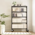 thumbnail image 4 of IZEUK 5-Tier Adjustable Wire Shelving Unit with Wheels, Heavy Duty Storage Rack for Garage, 47.2"W x 76.7"H x 17.7"D, Black, 4 of 7