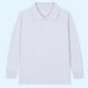 thumbnail image 1 of Ceisia Kids' Solid Color Long Sleeve Polo Shirt for Back-to-School & Casual Wear White 7 Years Gifts, 1 of 3