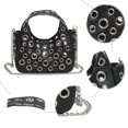 thumbnail image 4 of Cuerpo Cruzado Elegante Bolso Hombro Mujeres PU Hasp Cierre Chic Hobo Bagm, 4 of 9