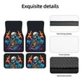thumbnail image 5 of XMXT Waterproof Floor Mats for Cars, Gaming Skull Print Car Floor Mats All Weather Universal Fit Auto Carpet Car Accessories, 4 Piece, 5 of 6