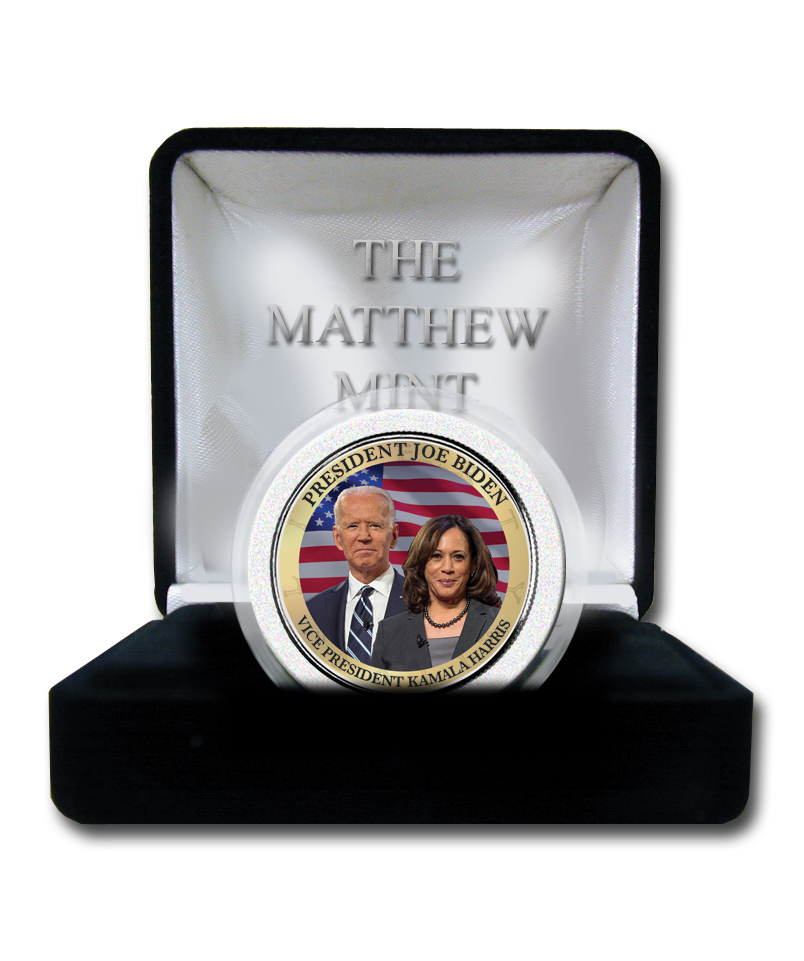 THE MATTHEW MINT Biden / Harris Presidential Collectable colorized